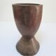 solid wood vase carved brutalist vintage