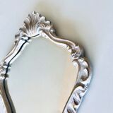 Golden art deco mirror and white patinated 30x45cm