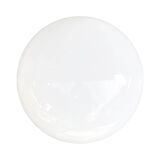 Industrial wall lamp, white, glass, foton, poland, 1960s.