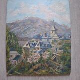 Small painting on cardboard