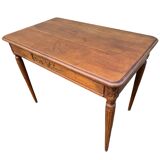Bureau en noyer art-deco 1 tiroir