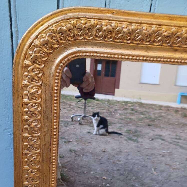Louis-Philippe gilded mirror 89x62 cm circa 1870