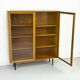 Armoire en teck avec portes vitrées d'Omann Jun, années 1960