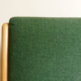 Set of 4 green Danish armchairs