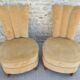 Paire de chauffeuses art deco en velours