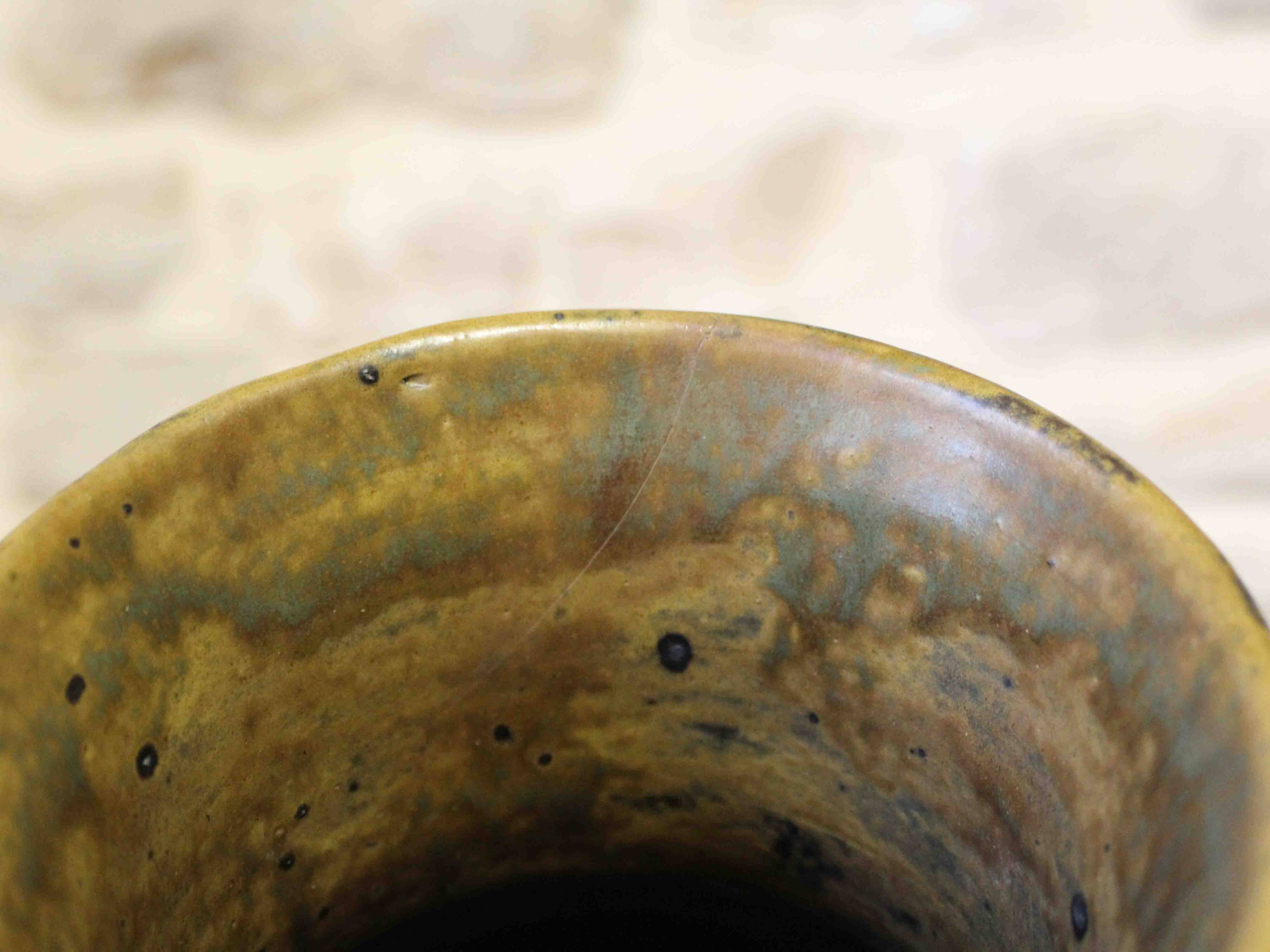 Large glazed stoneware vase Lucien Arnaud Saint-Amand-en-Puisaye