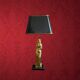 Massive table lamp of Egyptian woman in gilded metal – 1970s-1980s