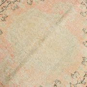 Blush Pink & Sage Green Oushak Vintage Rug For Living Room, 166x266 Cm