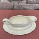 Digoin Sarreguemines ivory gravy boat with gadroons