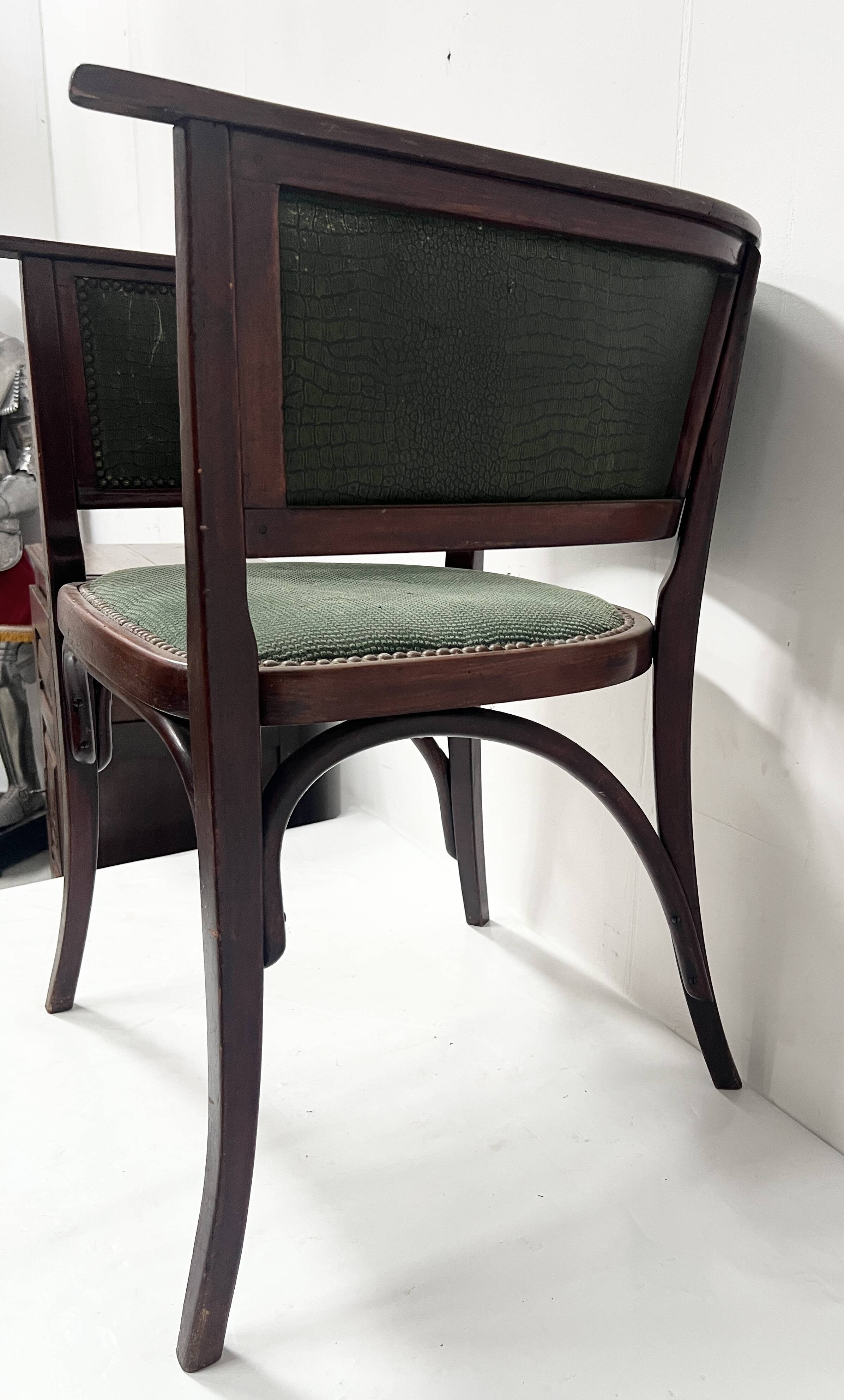 Art deco armchair in courbet wood "maison thonet" 20th century