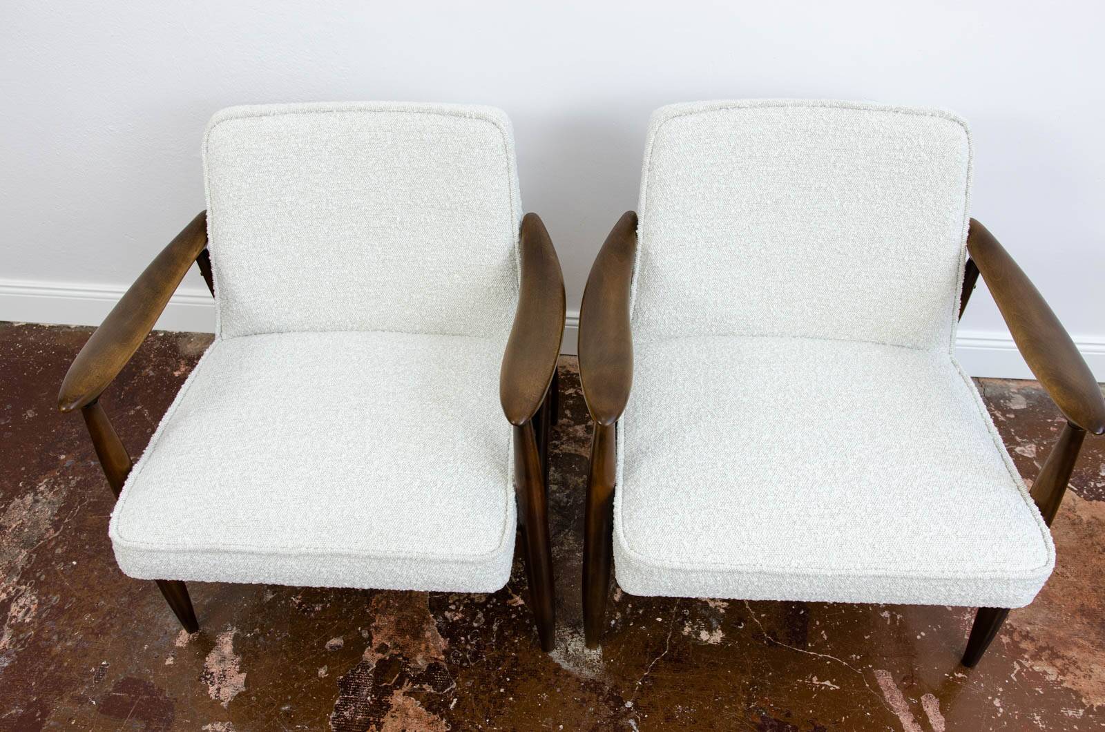 Mid-century armchairs GFM-87 by J. Kędziorek, GFM, Poland, 1960s, set of 2