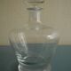 antique blown glass carafe engraved art table vintage blown glass carafe