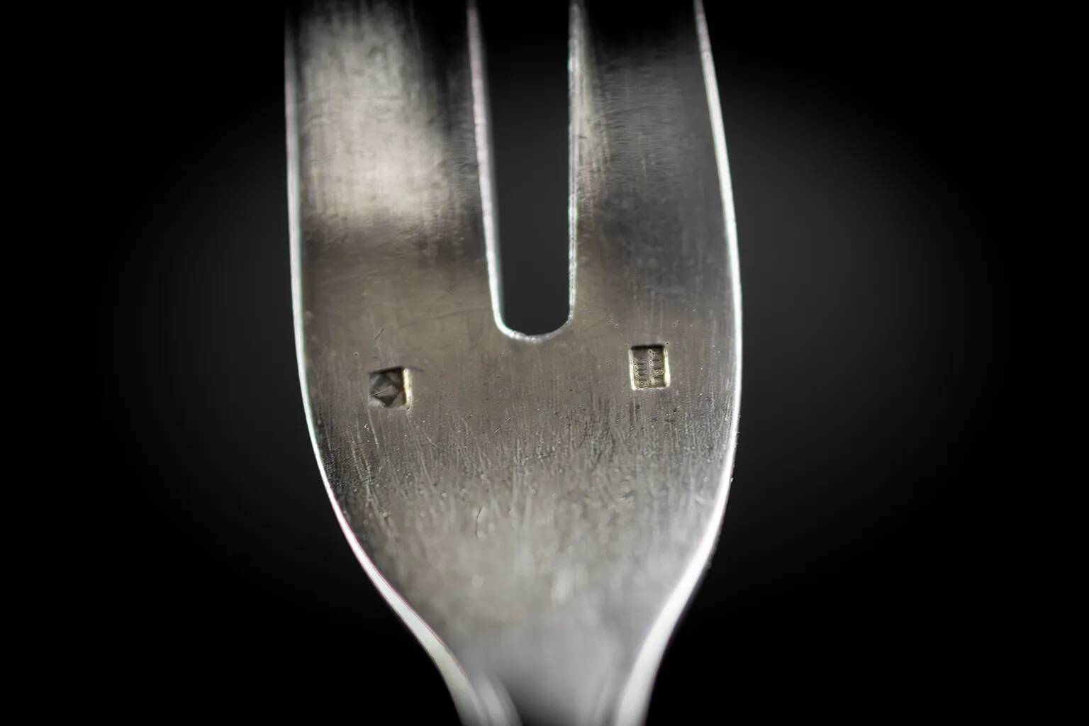 Alfenide – Christofle six silver-plated shellfish forks