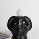 Stylised ceramic elephant candlestick signed vintage