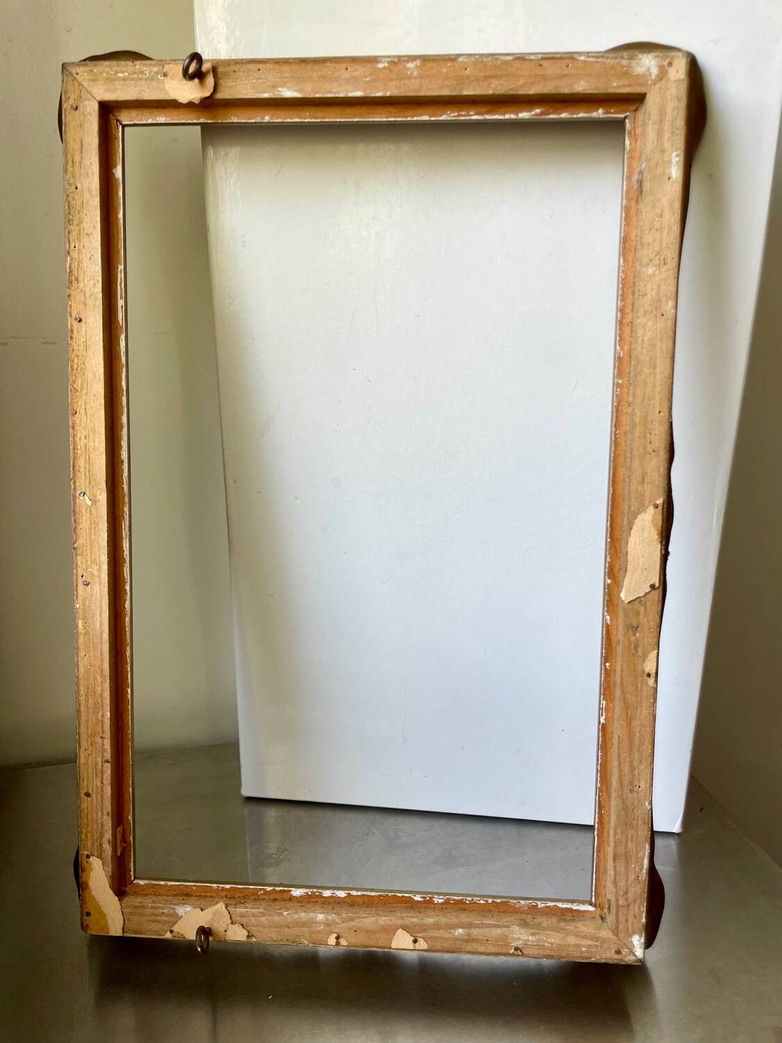 Antique frame Black & gilded borders on wood 51 x 35.5 cm