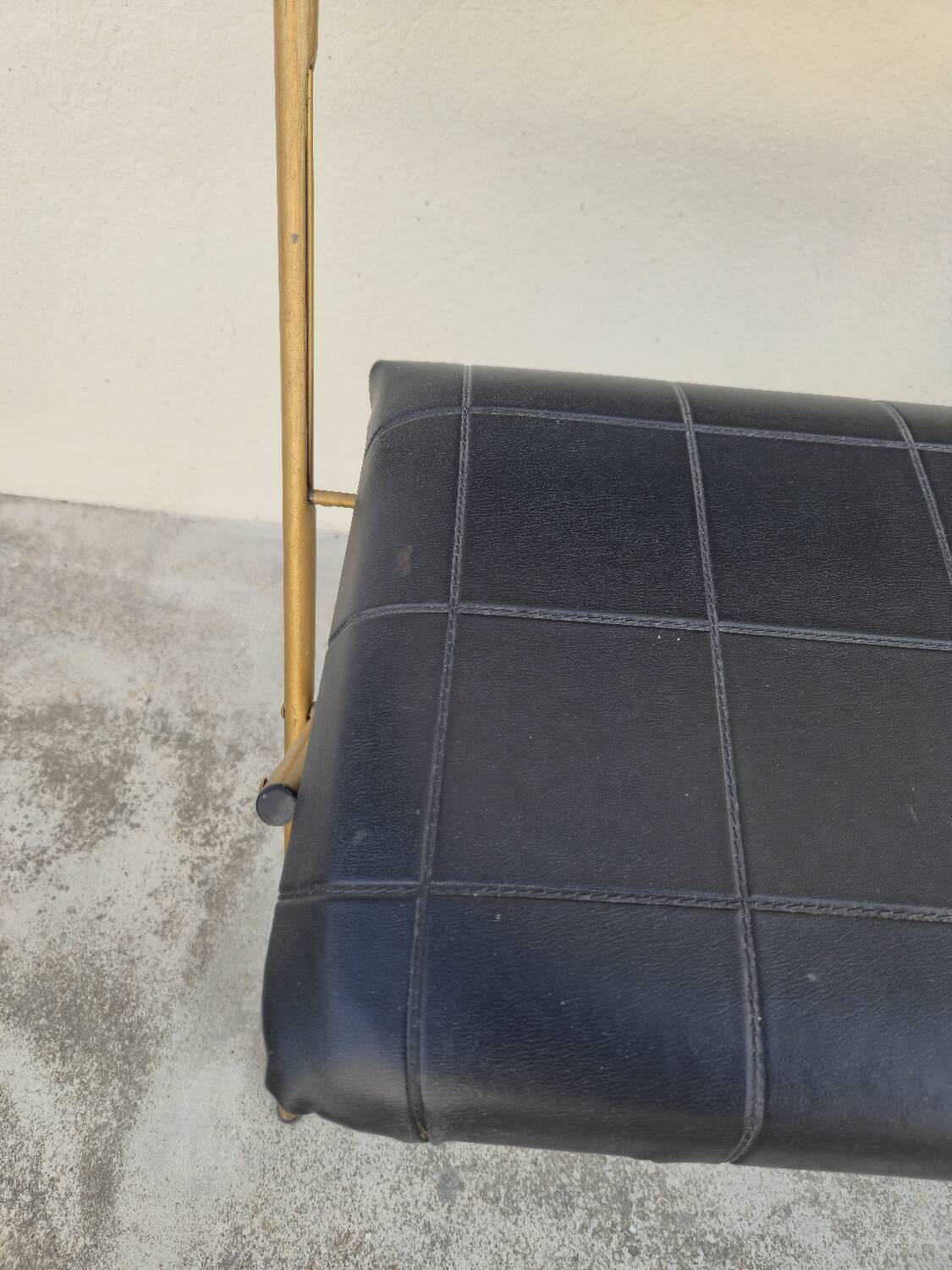 Pair of vintage 1950s Lafuma black folding chairs