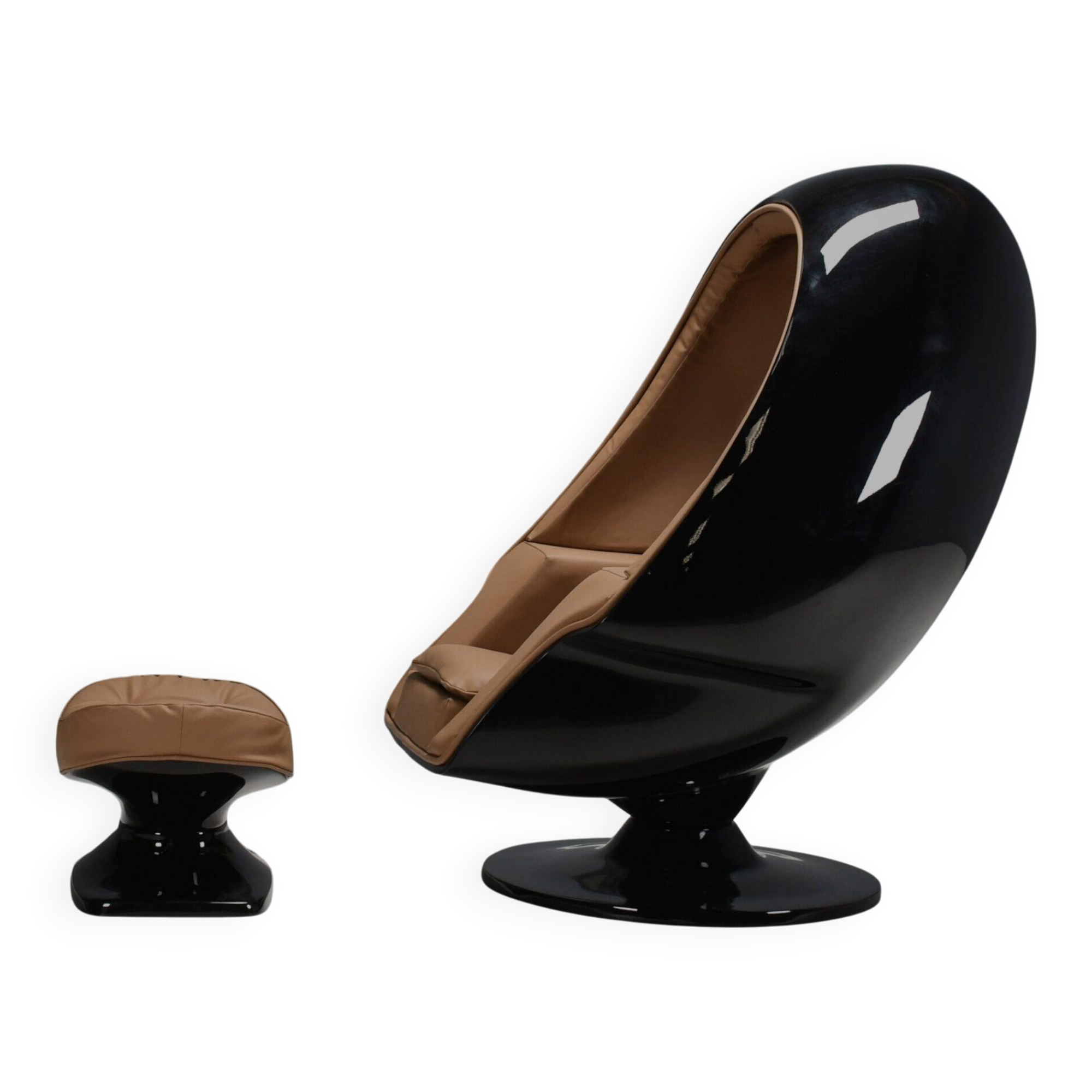 Original Lee West ‘Alpha’ Stereo Egg Chair, USA 1968