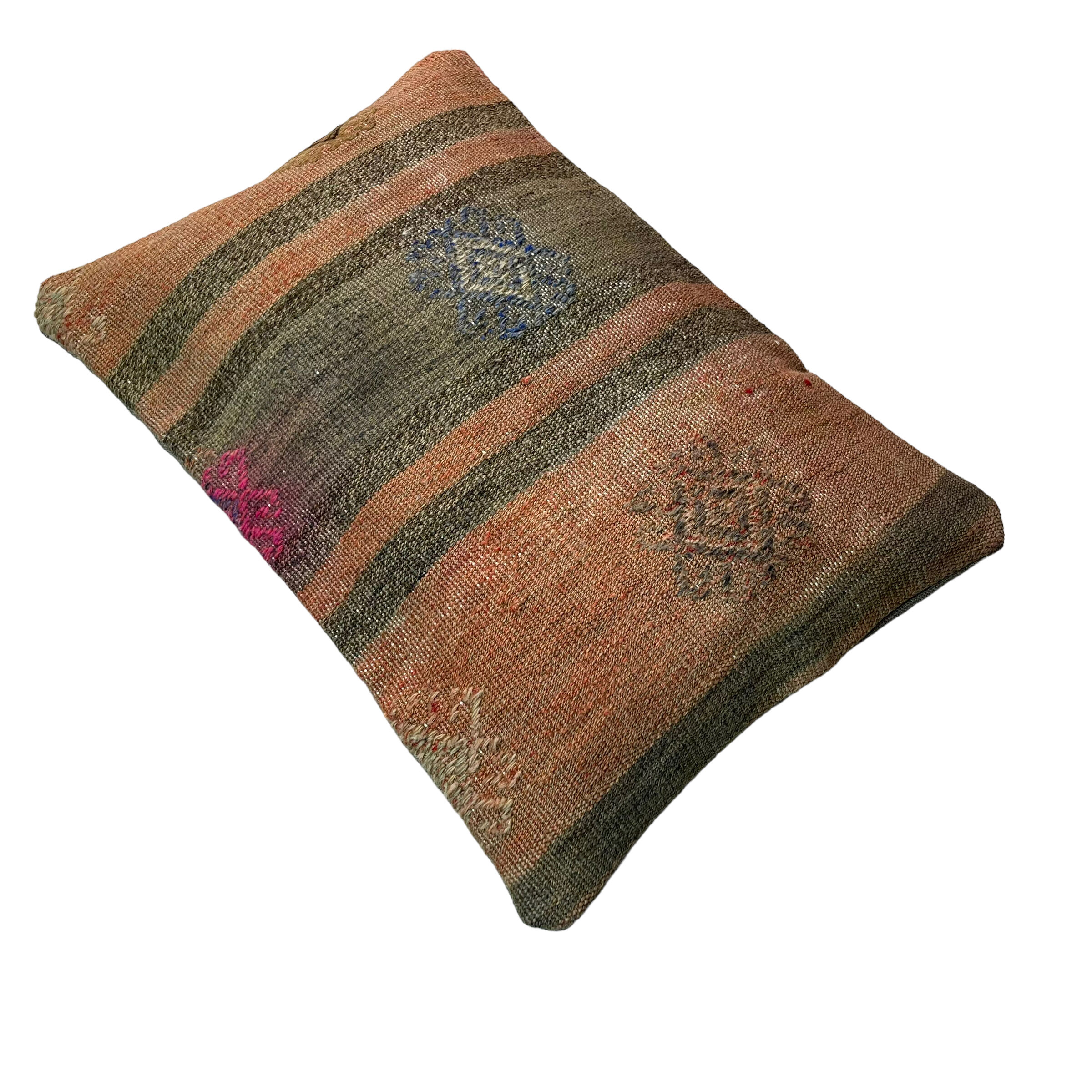 Vintage turkish handmade kilim cushion cover , 30 x 50 cm