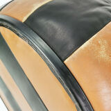 Leather pouf, Germany, 1960s