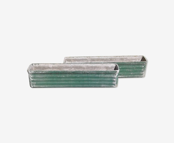 Lot de 2 anciennes jardinières en fibrociment des années 60 + 1 offerte