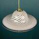 Swirling Murano glass pendant lamp, Italy, 1970s
