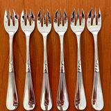 Christofle hemerocallis art nouveau, 6 oyster forks