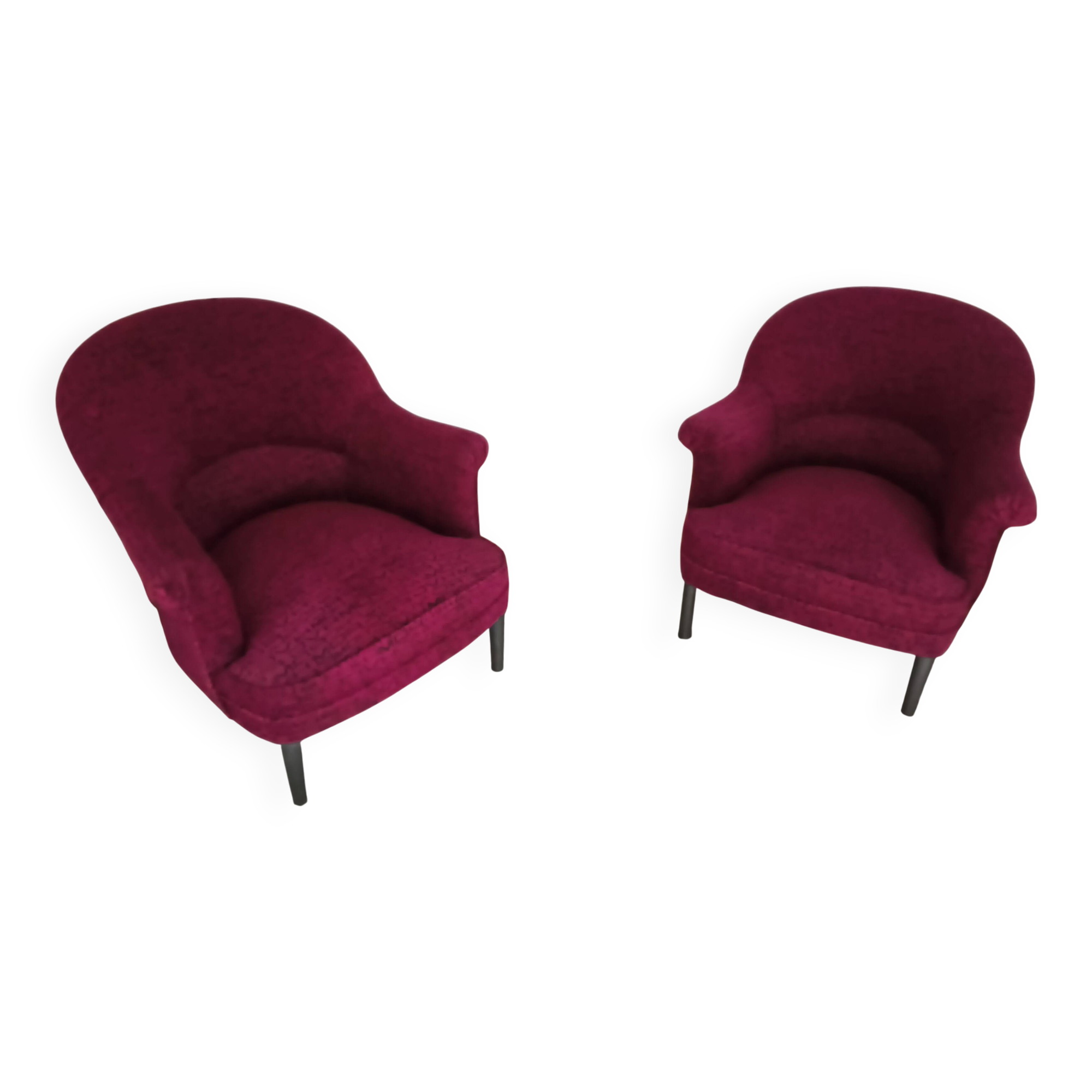 Pair of toad armchairs