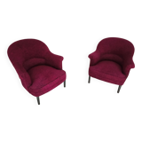 Pair of toad armchairs