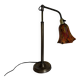 Vintage 1900 Clichy glass paste lamp, brass workshop desk - 60 cm