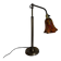 Vintage 1900 Clichy glass paste lamp, brass workshop desk - 60 cm