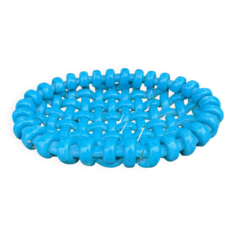 Turquoise ceramic bowl by Jérôme Massier 1950