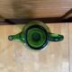 Old pitcher jug empoli bubbled green glass italy vintage