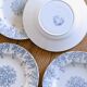 7 19th century ironstone plates signed KG Lunéville, "Neva" collection