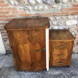 Ancien meuble de machine à coudre