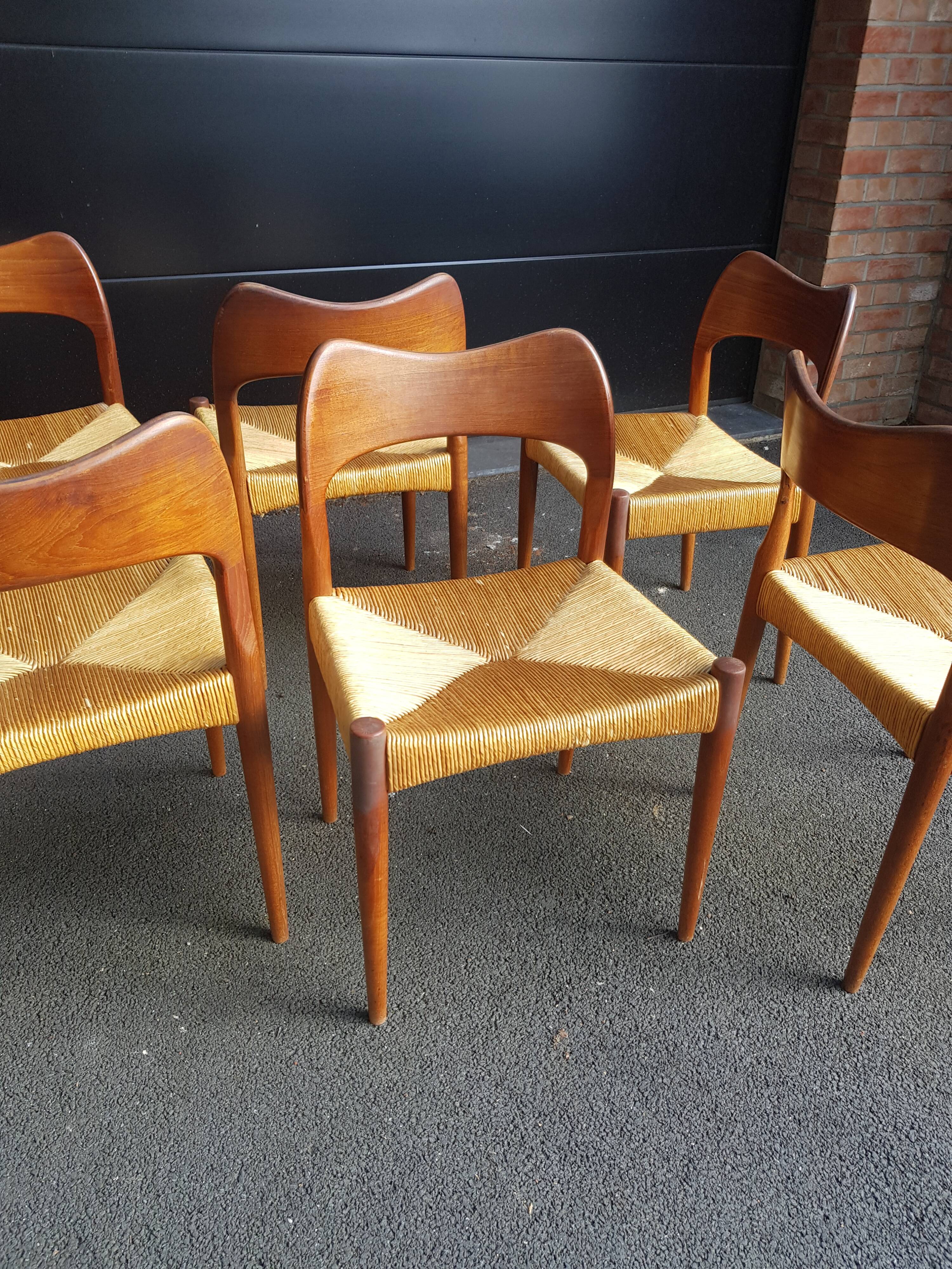 Niels O. Moller straw chairs