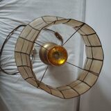 Mother-of-pearl brass pagoda lamp