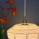 Vintage Art Deco glass pendant light in yellow Clichy.