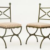 Series of 4 metal chairs