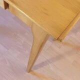 Table bureau bois massif clair ancienne vintage 1980