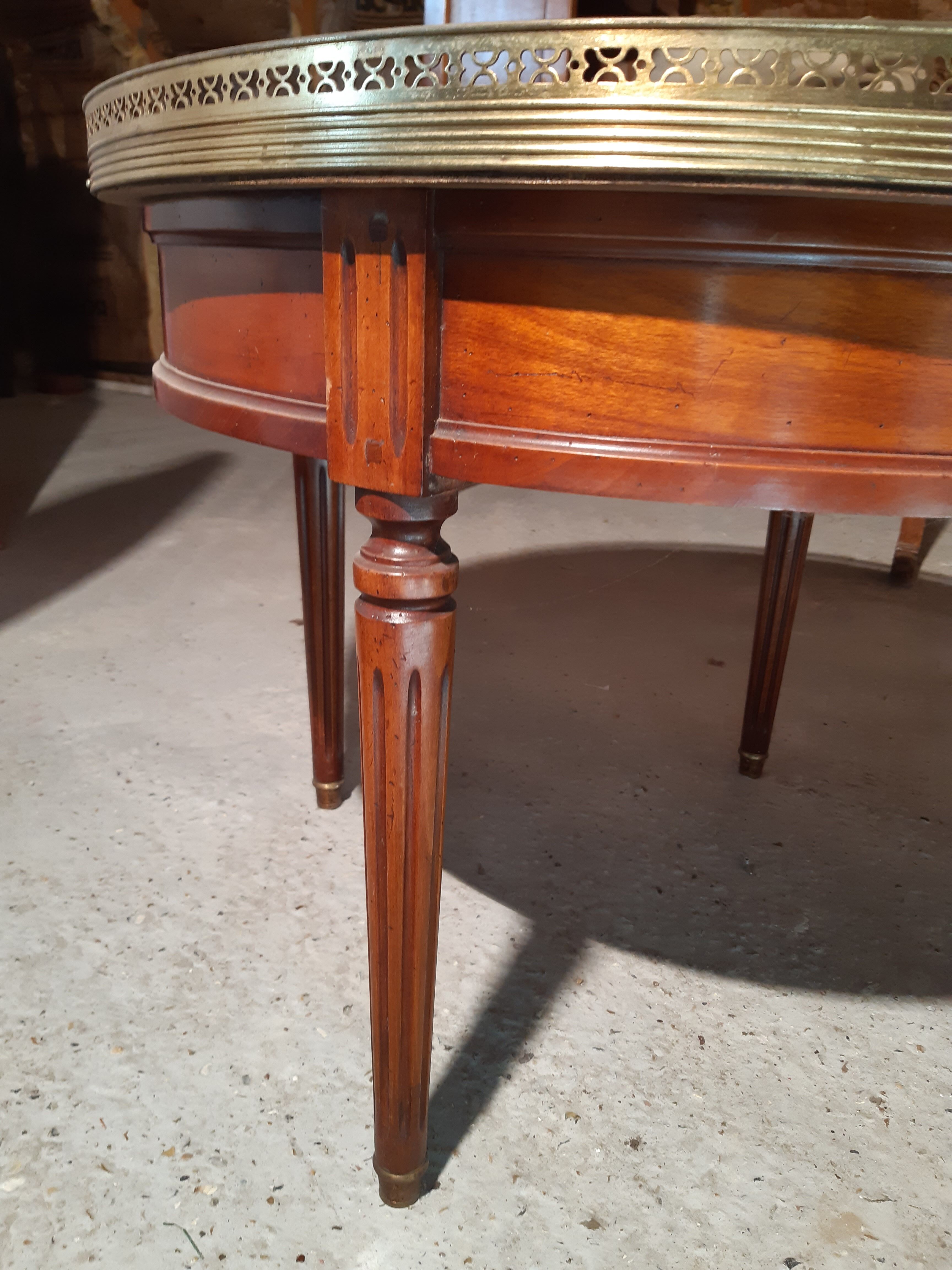 Marble and cherry hot water bottle table