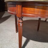 Marble and cherry hot water bottle table