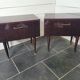 Pair of mahogany bedside tables