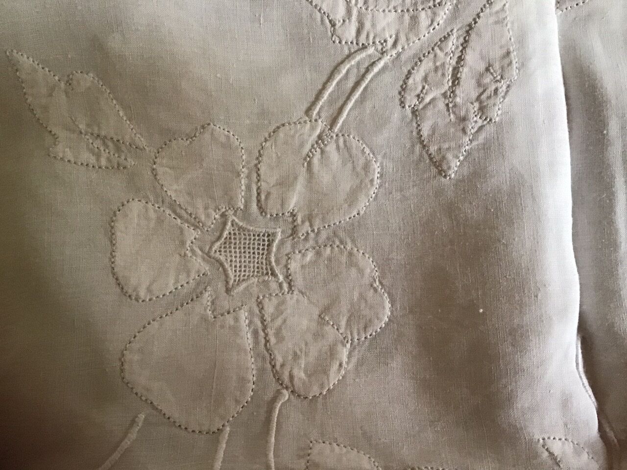 Large white ceremonial tablecloth