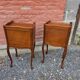 Pair of Louis XV style bedside tables in cherry wood.