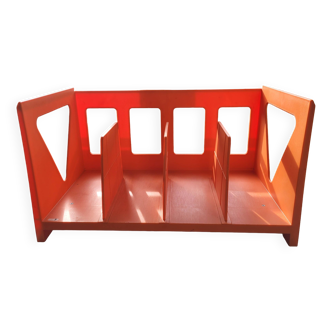 Esselte vintage orange magazine or vinyl holder