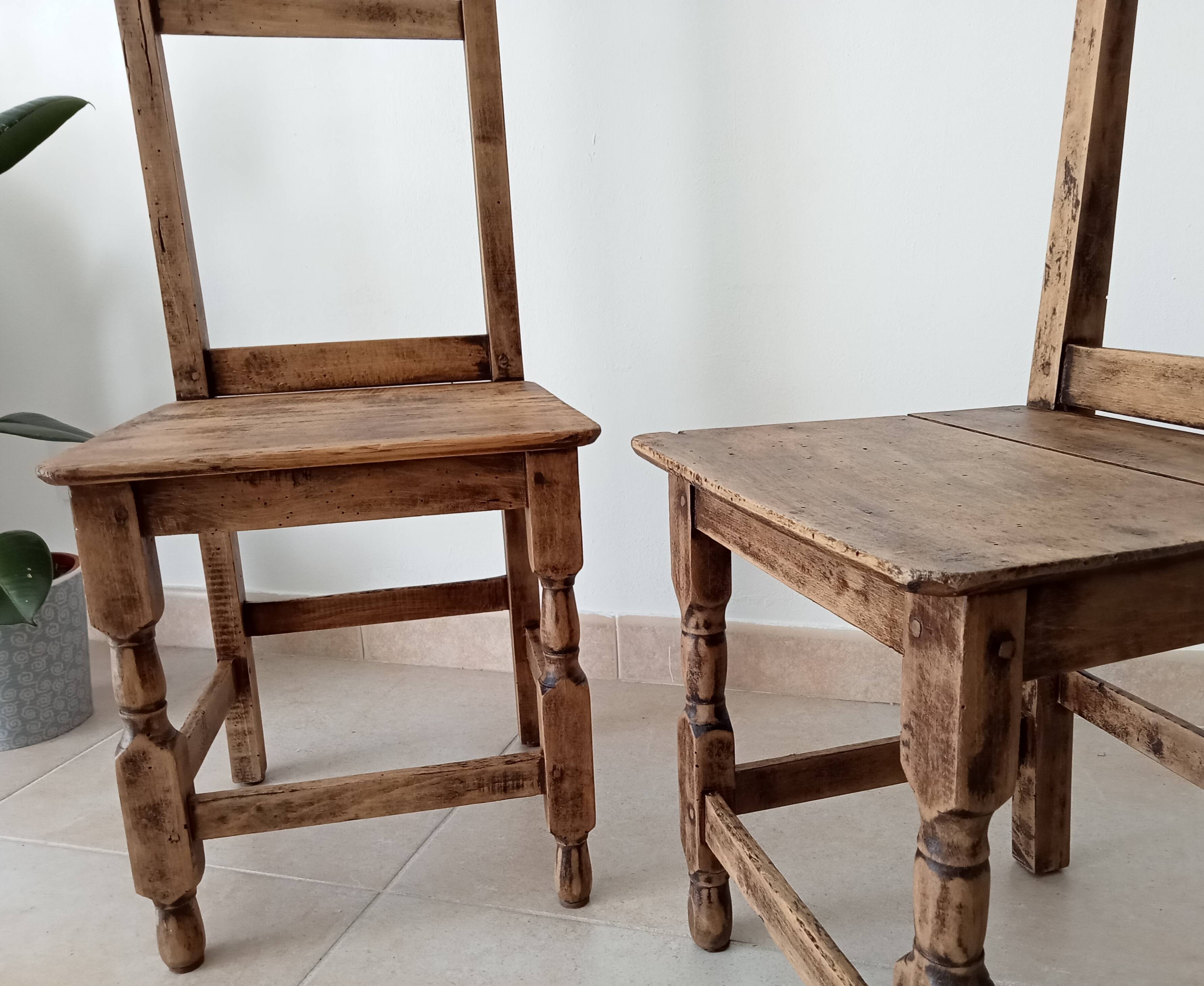Paire de chaises anciennes prie Dieu XIXeme