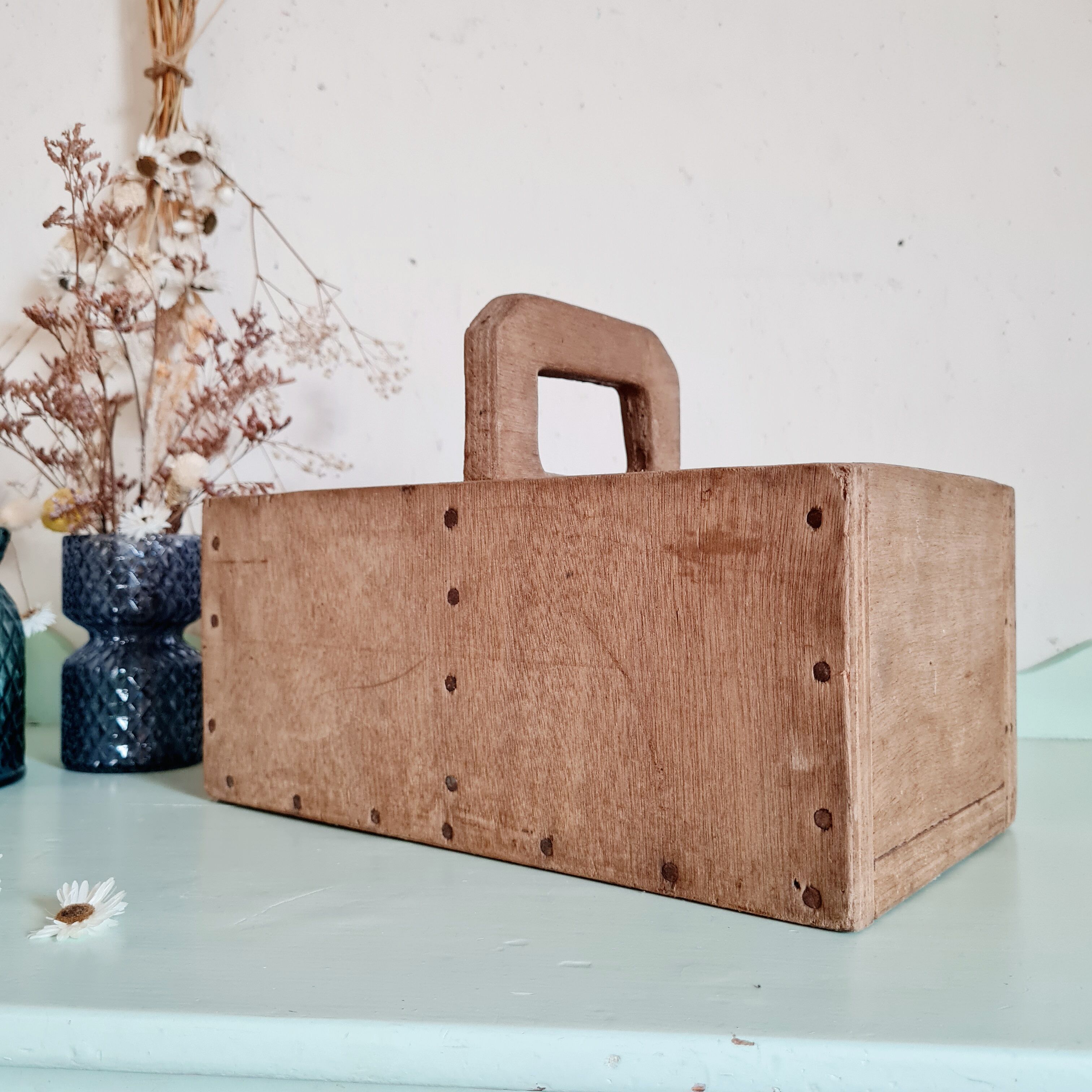 Antique wooden tool box