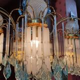 Vintage fountain chandelier glass and plexiglass