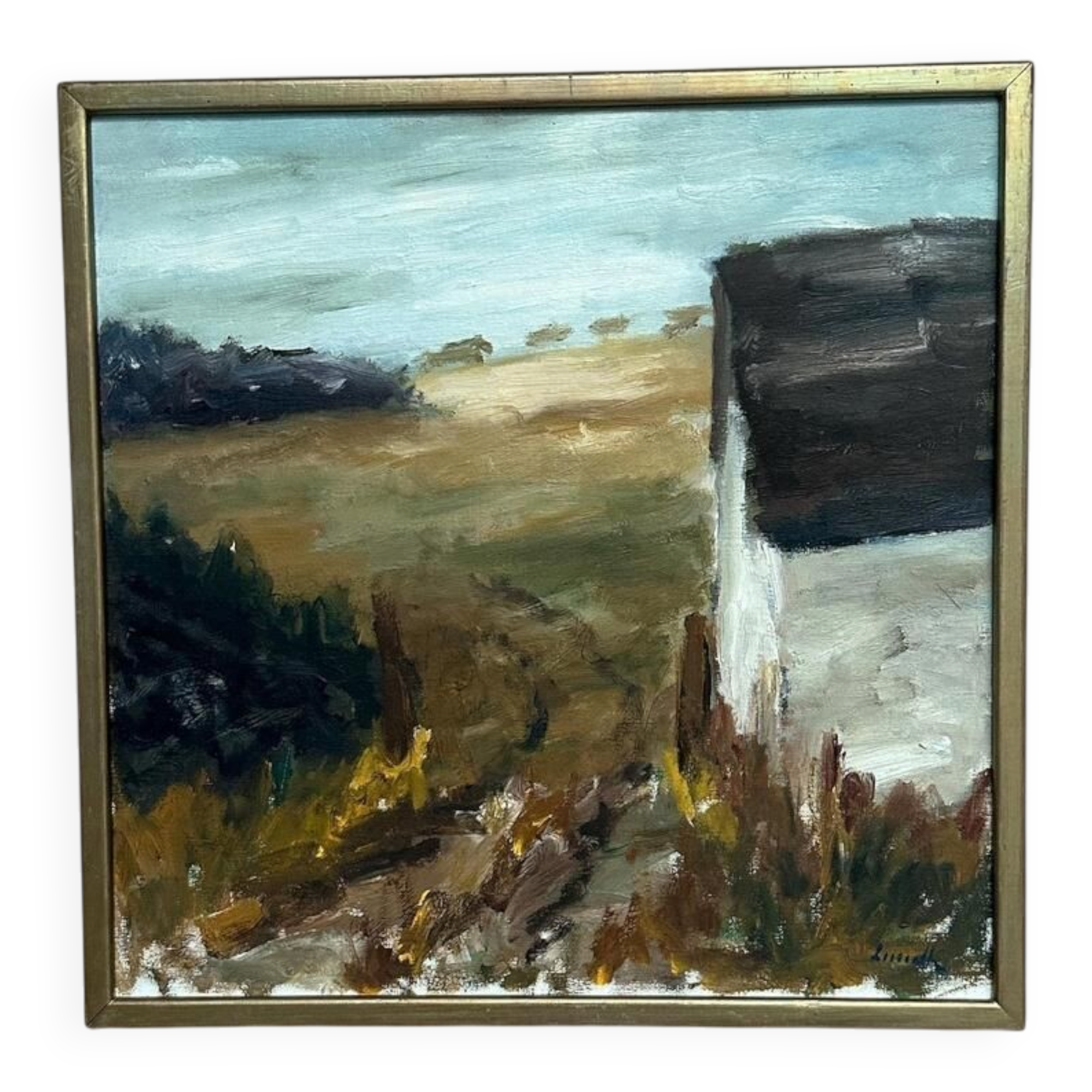 Original Swedish Oil on Canvas – “Landscape” by Bertil Lundh – Signed