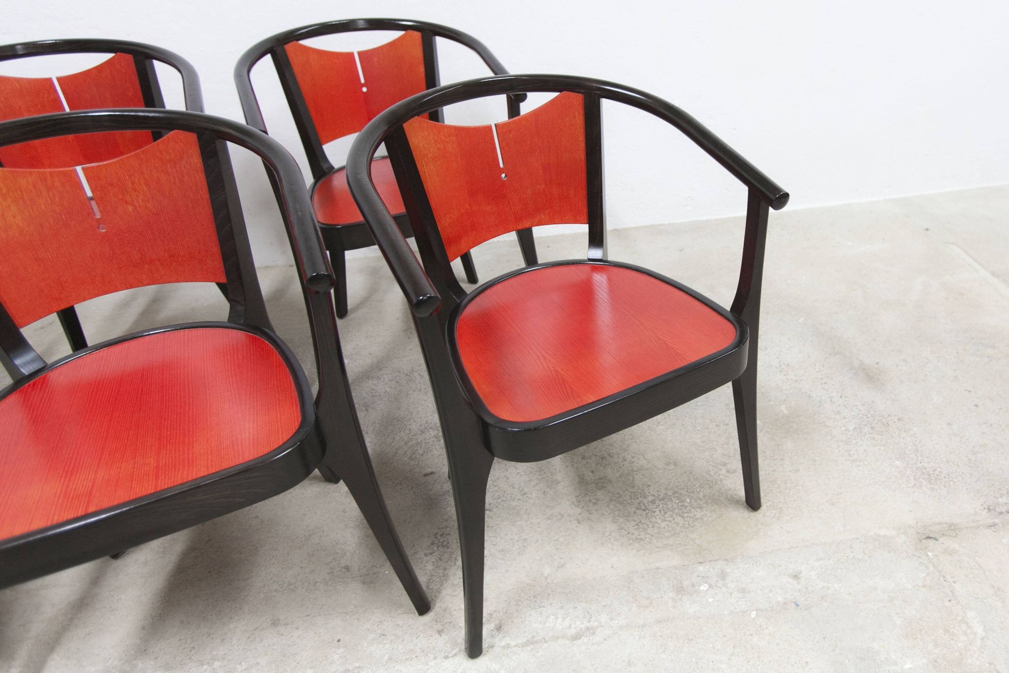 Set of 6 Baumann Diese armchairs, designed by Pagnon Pelhaître